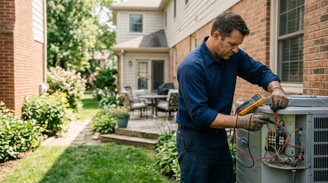 HVAC technician working near Champlain, NY